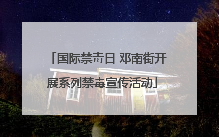国际禁毒日 邓南街开展系列禁毒宣传活动