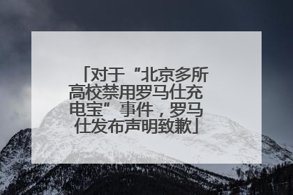 对于“北京多所高校禁用罗马仕充电宝”事件，罗马仕发布声明致歉