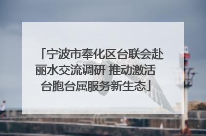 宁波市奉化区台联会赴丽水交流调研 推动激活台胞台属服务新生态
