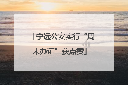 宁远公安实行“周末办证”获点赞
