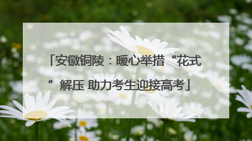 安徽铜陵：暖心举措“花式”解压 助力考生迎接高考