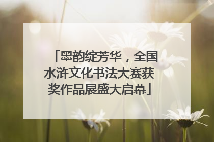 墨韵绽芳华，全国水浒文化书法大赛获奖作品展盛大启幕