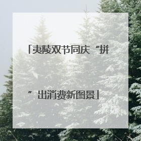 夷陵双节同庆“拼”出消费新图景