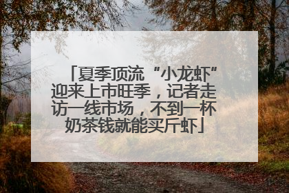夏季顶流“小龙虾”迎来上市旺季，记者走访一线市场，不到一杯奶茶钱就能买斤虾