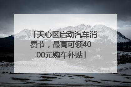 天心区启动汽车消费节，最高可领4000元购车补贴