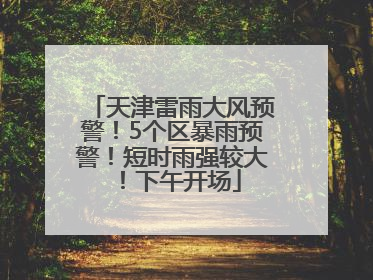 天津雷雨大风预警！5个区暴雨预警！短时雨强较大！下午开场
