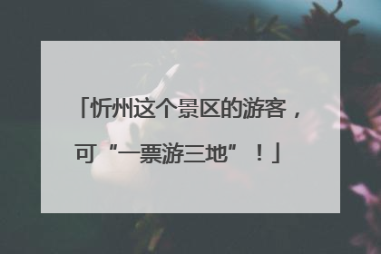 忻州这个景区的游客，可“一票游三地”！