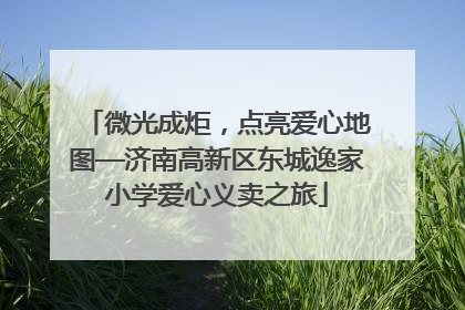 微光成炬，点亮爱心地图—济南高新区东城逸家小学爱心义卖之旅