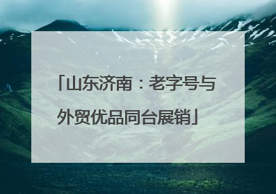 山东济南：老字号与外贸优品同台展销