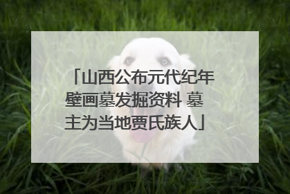 山西公布元代纪年壁画墓发掘资料 墓主为当地贾氏族人