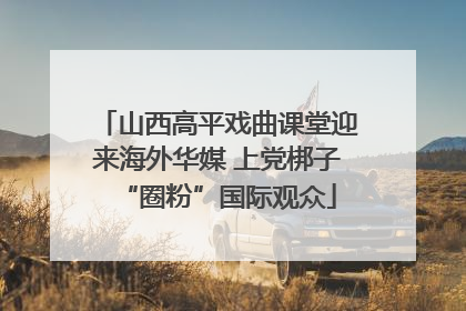 山西高平戏曲课堂迎来海外华媒 上党梆子“圈粉”国际观众