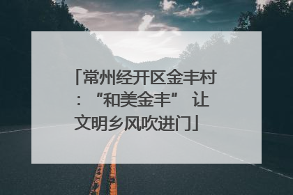 常州经开区金丰村：“和美金丰” 让文明乡风吹进门