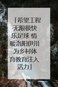 希望工程·无限极快乐足球 情暖洛阳伊川 为乡村体育教育注入活力
