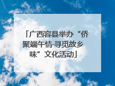 广西容县举办“侨聚端午情·寻觅故乡味”文化活动