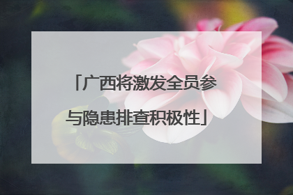 广西将激发全员参与隐患排查积极性