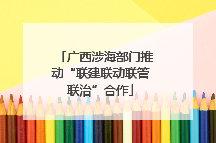 广西涉海部门推动“联建联动联管联治”合作