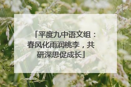 平度九中语文组：春风化雨润桃李，共研深思促成长