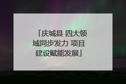 庆城县 四大领域同步发力 项目建设赋能发展