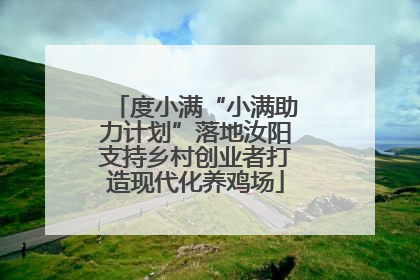 度小满“小满助力计划”落地汝阳支持乡村创业者打造现代化养鸡场