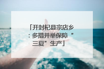 开封杞县宗店乡：多措并举保障“三夏”生产