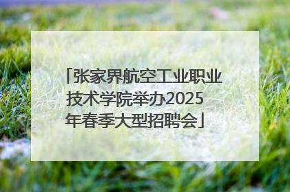 张家界航空工业职业技术学院举办2025年春季大型招聘会
