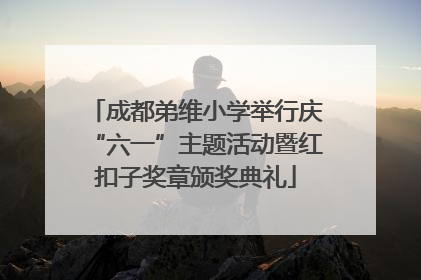 成都弟维小学举行庆“六一”主题活动暨红扣子奖章颁奖典礼