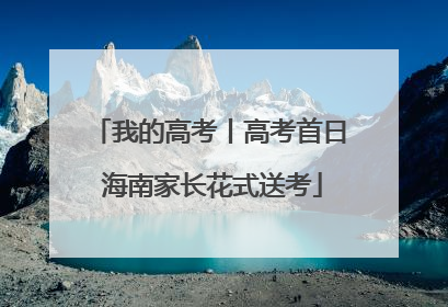 我的高考丨高考首日 海南家长花式送考