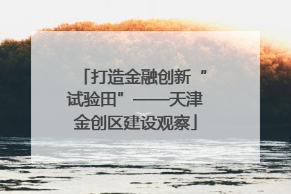 打造金融创新“试验田”——天津金创区建设观察