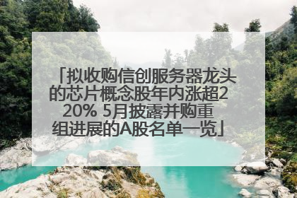拟收购信创服务器龙头的芯片概念股年内涨超220% 5月披露并购重组进展的A股名单一览
