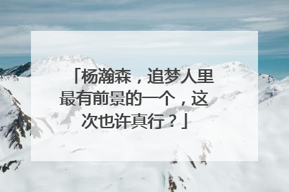 杨瀚森，追梦人里最有前景的一个，这次也许真行？