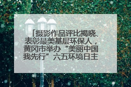 摄影作品评比揭晓、表彰最美基层环保人，黄冈市举办“美丽中国我先行”六五环境日主题宣传活动