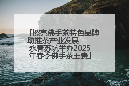 擦亮佛手茶特色品牌 助推茶产业发展——永春苏坑举办2025年春季佛手茶王赛