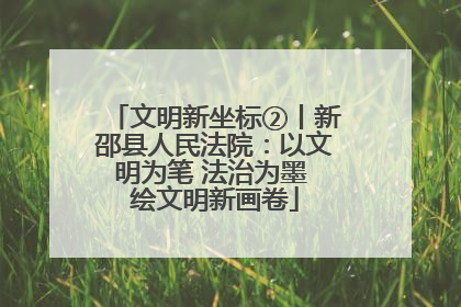 文明新坐标②丨新邵县人民法院：以文明为笔 法治为墨 绘文明新画卷