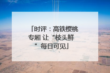 时评：高铁樱桃专厢 让“枝头鲜”每日可见