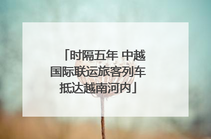 时隔五年 中越国际联运旅客列车抵达越南河内