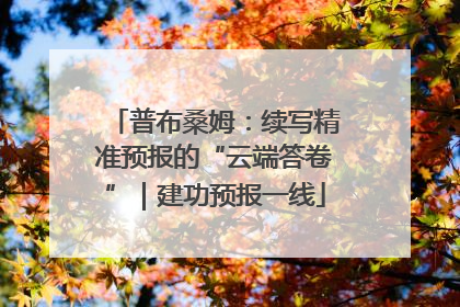 普布桑姆：续写精准预报的“云端答卷”｜建功预报一线