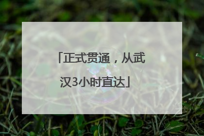 正式贯通，从武汉3小时直达
