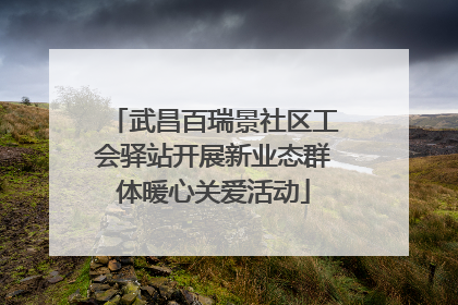 武昌百瑞景社区工会驿站开展新业态群体暖心关爱活动