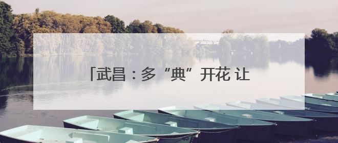 武昌：多“典”开花 让普法宣传走进百姓生活