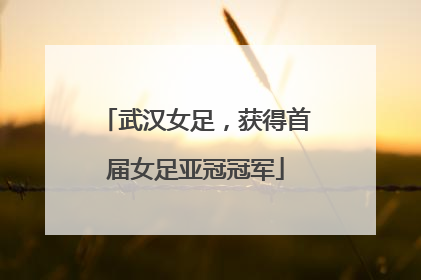 武汉女足，获得首届女足亚冠冠军