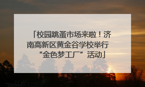 校园跳蚤市场来啦！济南高新区黄金谷学校举行“金色梦工厂”活动