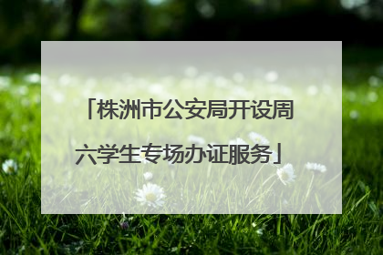株洲市公安局开设周六学生专场办证服务