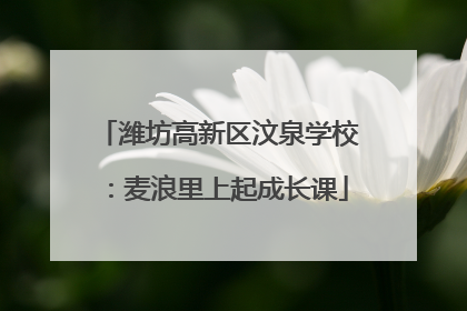 潍坊高新区汶泉学校：麦浪里上起成长课