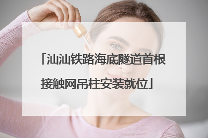 汕汕铁路海底隧道首根接触网吊柱安装就位