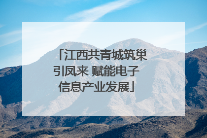 江西共青城筑巢引凤来 赋能电子信息产业发展