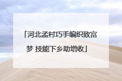 河北孟村巧手编织致富梦 技能下乡助增收