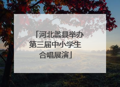 河北蠡县举办第三届中小学生合唱展演