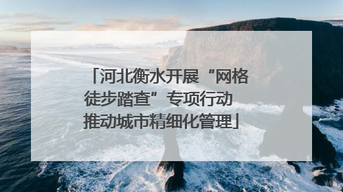 河北衡水开展“网格徒步踏查”专项行动 推动城市精细化管理