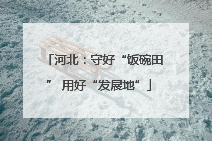 河北：守好“饭碗田” 用好“发展地”
