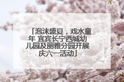 泡沫盛夏，戏水童年 宜宾长宁西城幼儿园及丽雅分园开展庆六一活动